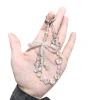 European and American high-end crystal bow mobile phone chain beaded pendant, light luxury style keychain pendant, women's style, Internet celebrity style Item Picture